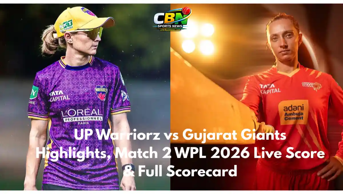 UP Warriorz vs Gujarat Giants highlights, WPL 2026 Match 2, WPL live score, GG vs UPW scorecard, Women's Premier League highlights