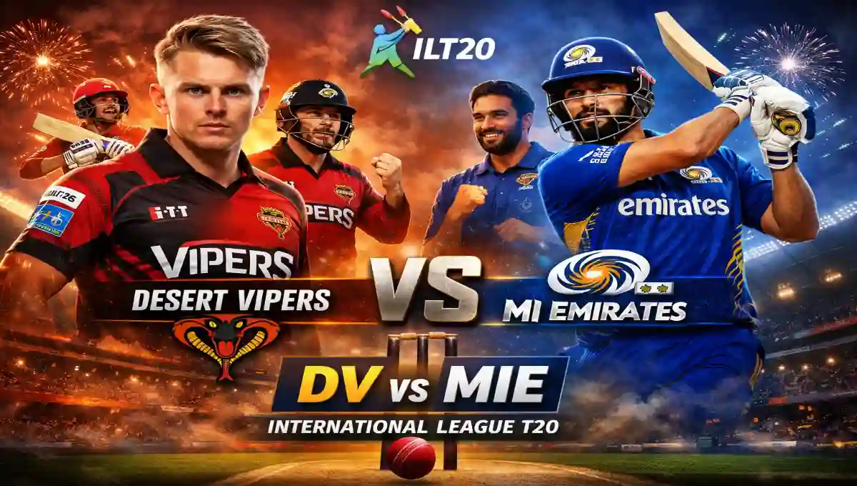 ILT20, Desert Vipers vs MI Emirates, DV vs MIE, Desert Vipers, MI Emirates, ILT20 schedule, International League T20, Sam Curran, DV vs MI, cricket news