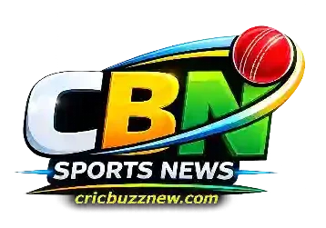 CBN Sports News logo with cricket ball and swoosh design, featuring cricbuzznew.com branding