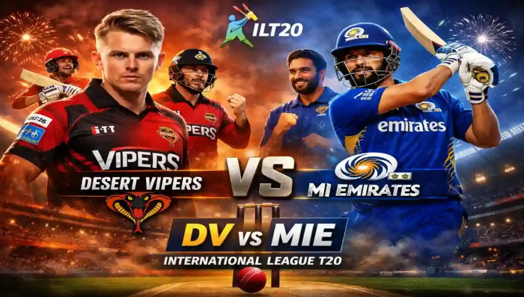 ILT20, Desert Vipers vs MI Emirates, DV vs MIE, Desert Vipers, MI Emirates, ILT20 schedule, International League T20, Sam Curran, DV vs MI, cricket news