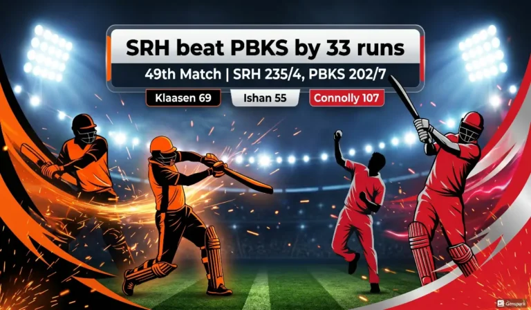 SRH vs PBKS, 49th Match IPL 2026 Full Scorecard Highlights | CricbuzzNew